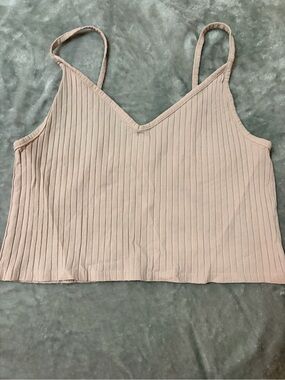 Divided Blush Ribbed V-Neck Spaghetti Strap Cami